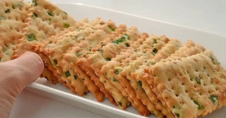Como hacer Galletas Saladas ¡Crujientes! Receta perfecta con cebollin