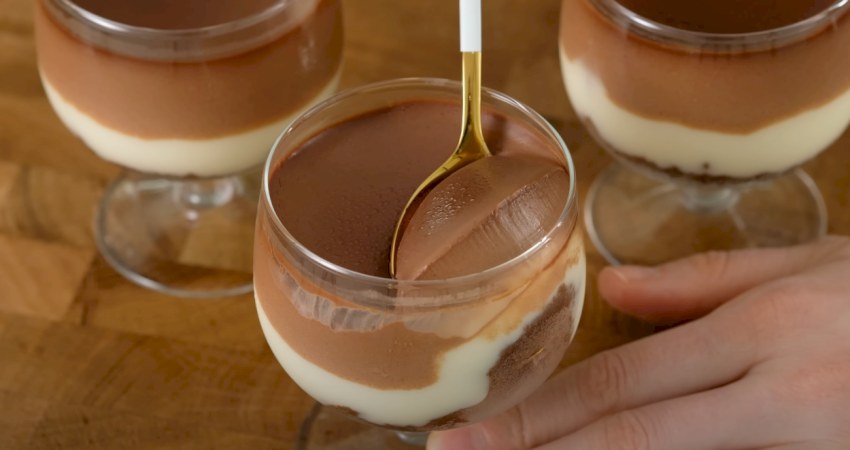 🍫 ¡Postre Cremoso de Chocolate en 5 Minutos! 🍫 ¡Sin GELATINA!