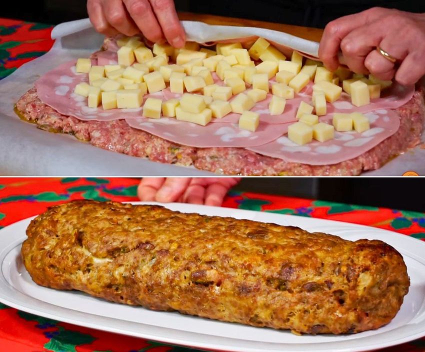 Rollo de Carne Relleno de Jamón y Queso – El Secreto Para Sorprender a Tu Familia