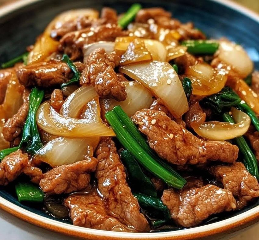 Salteado Chino de Carne y Cebolla – ¡Rápido y Lleno de Sabor!