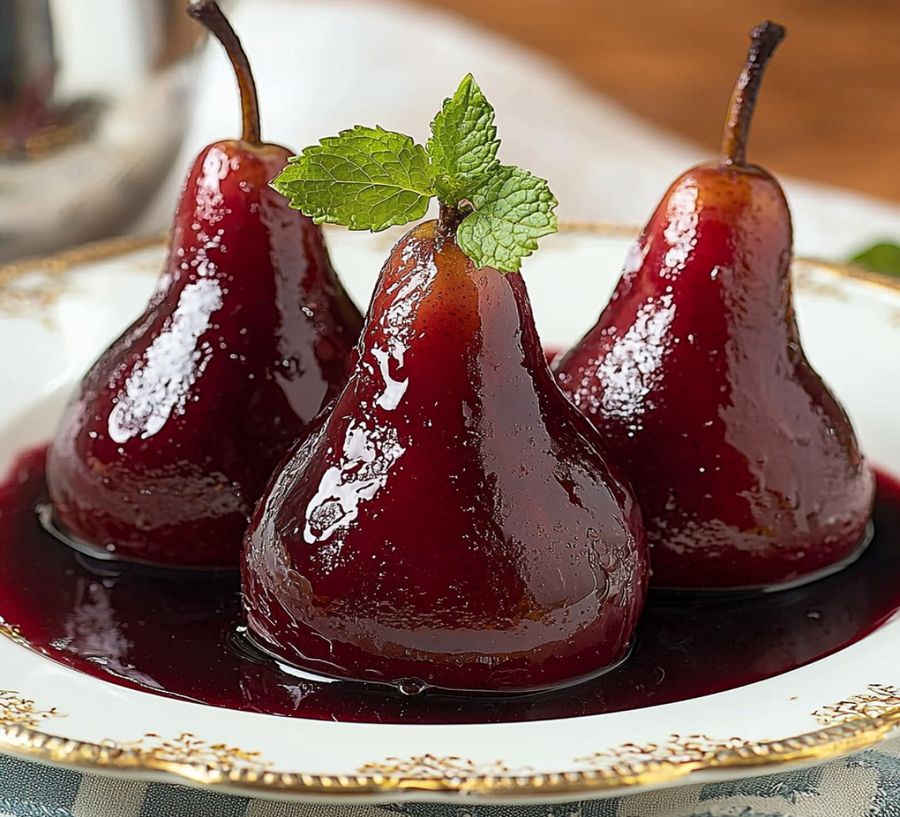 Peras al Vino Tinto: Un Postre Elegante y Delicioso