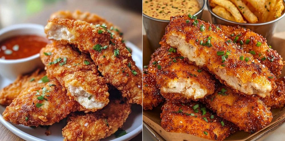 ¡Crujientes y Deliciosas! Tiras de Pollo con Ajo y Parmesano en Freidora de Aire