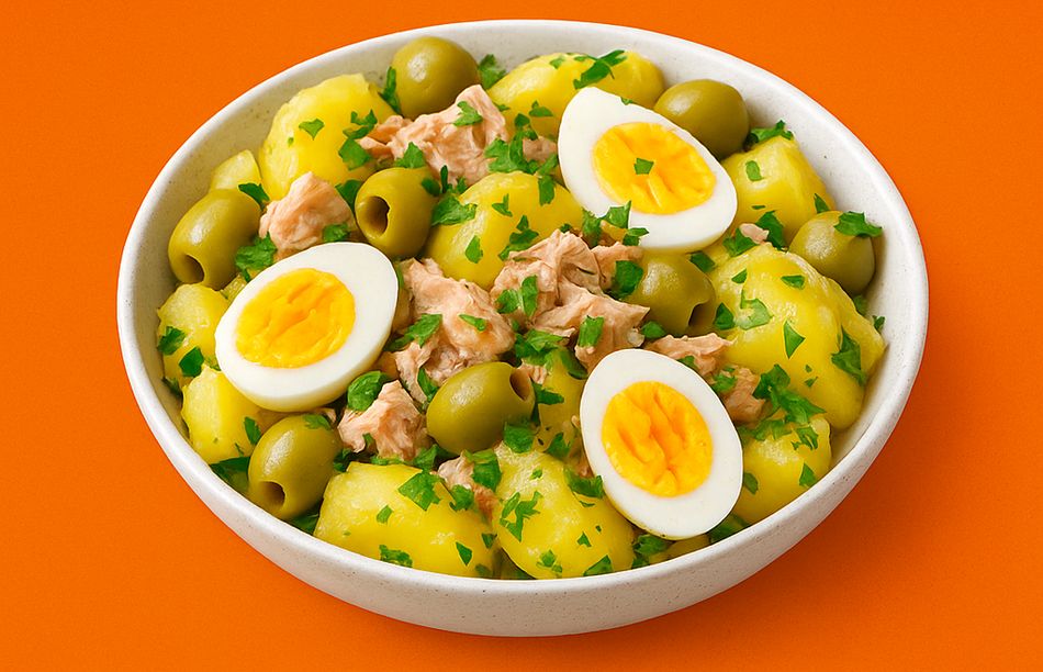 🥔🐟 Ensalada de Papas con Atún y Huevos: ¡Un Clásico Refrescante y Nutritivo para Toda Ocasión!