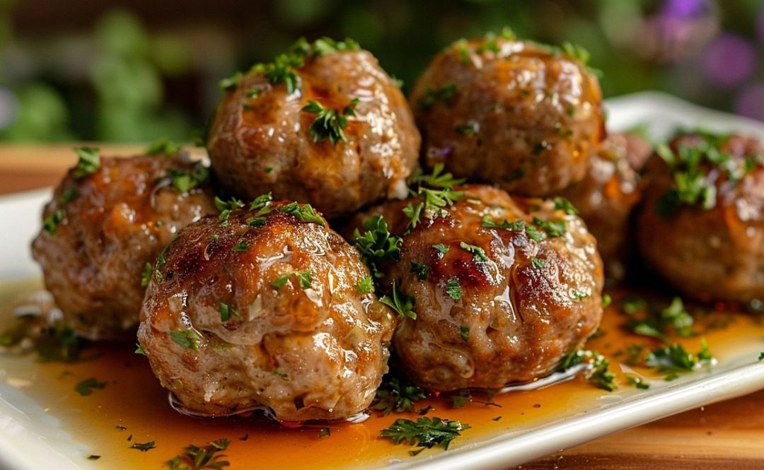 🍽️ Albóndigas Glaseadas con Arroz Integral Especiado: Una Cena Gourmet y Nutritiva ✨