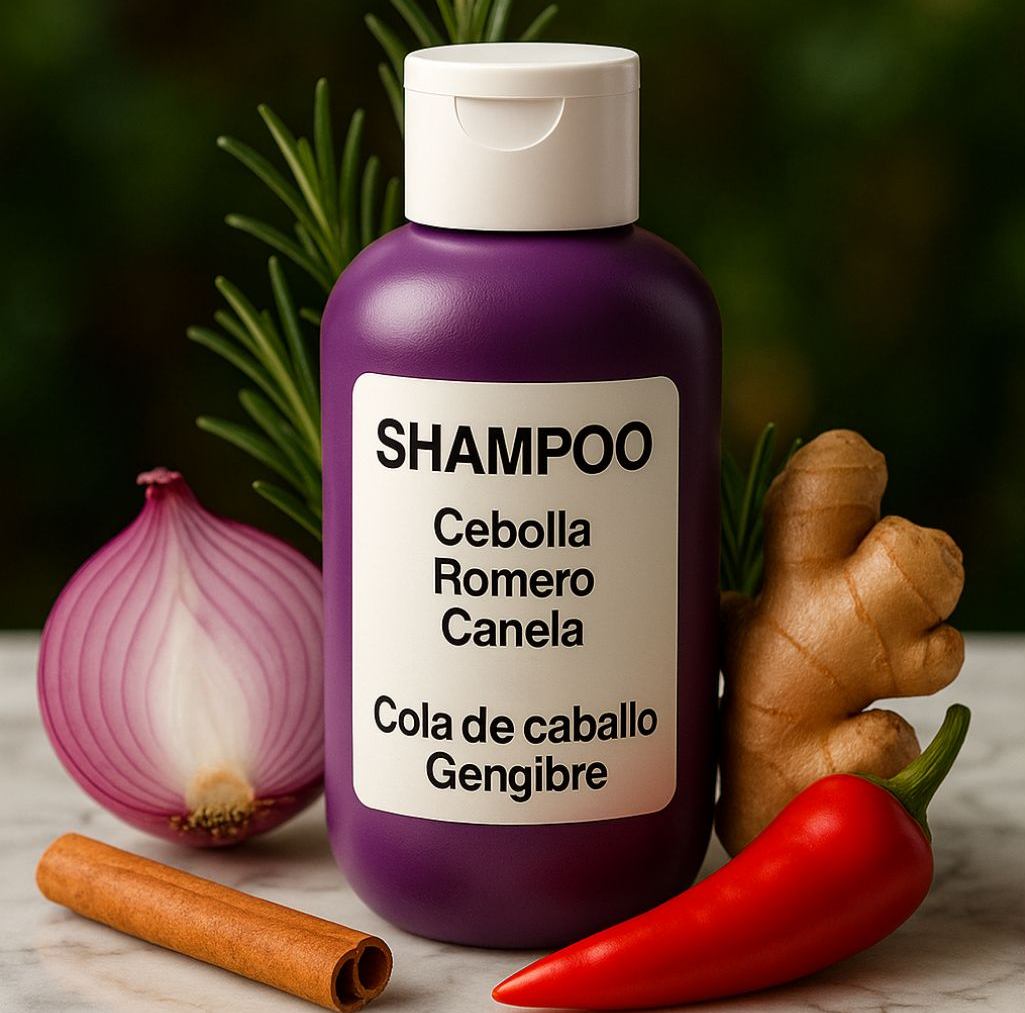 Shampoo Casero Fortalecedor: Cebolla, Romero, Canela y Más Ingredientes Naturales