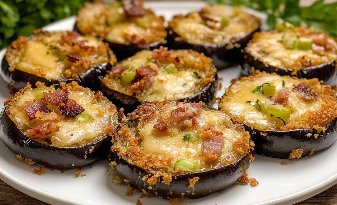 🍆🧀 Berenjenas Gratinadas con Puerro y Bacon: ¡Crujientes, Cremosas y Brutales!
